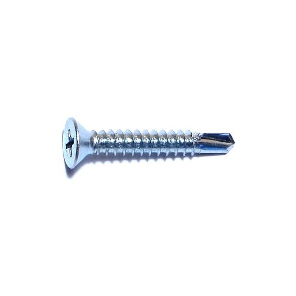 Midwest Fastener Self-Drilling Screw, #10 x 1-1/4 in, Zinc Plated Steel Flat Head Phillips Drive, 30 PK 931424 - main